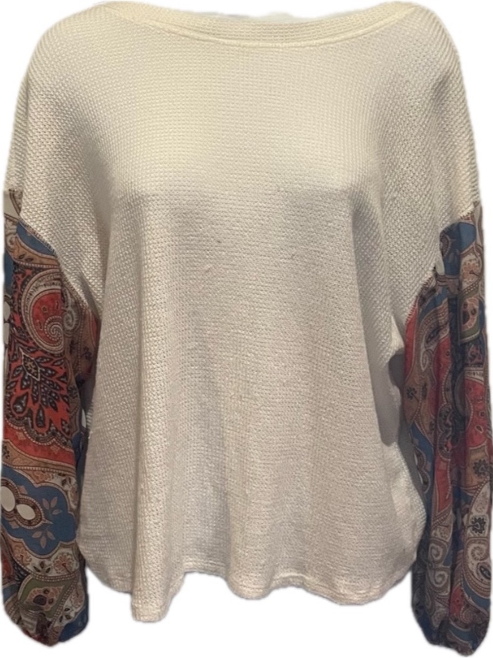 Blu Pepper Textured White Sweater